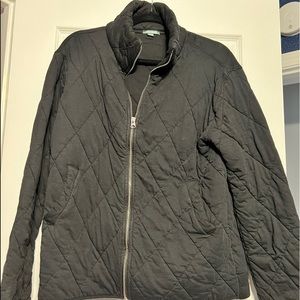 Quilted black bomber style jacket size M